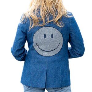 Crystal Smile Blazer - Denim